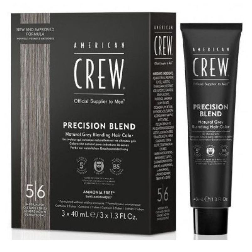 American Crew Precision Blend Precision Blend 5/6 Краска для седых волос Средний пепельный