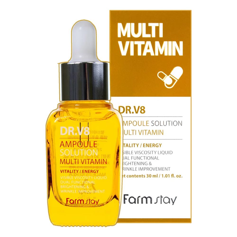 FarmStay Skin Care DR.V8 Ampoule Solution Multi Vitamin Сыворотка ампульная мультивитаминная