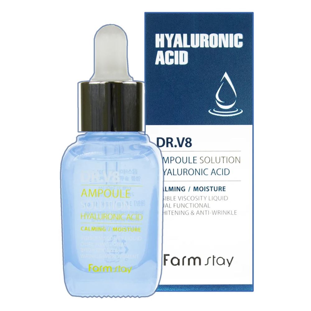 FarmStay Skin Care DR V8 Ampule Solution Hyaluronic Acid Сыворотка ампульная с гиалуроновой кислотой