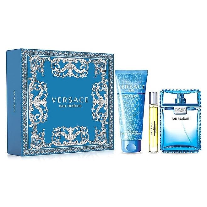 Versace Fragrance Набор Eau Fraiche Set 1 Набор: туалетная вода, гель для душа, миниатюра туалетная вода