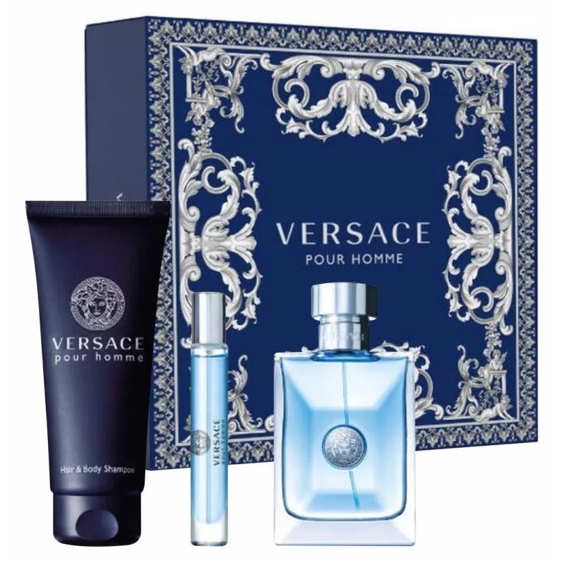 Versace Fragrance Набор Pour Homme Set  Набор:  туалетная вода, шампунь для волос и тела, миниатюра туалетная вода