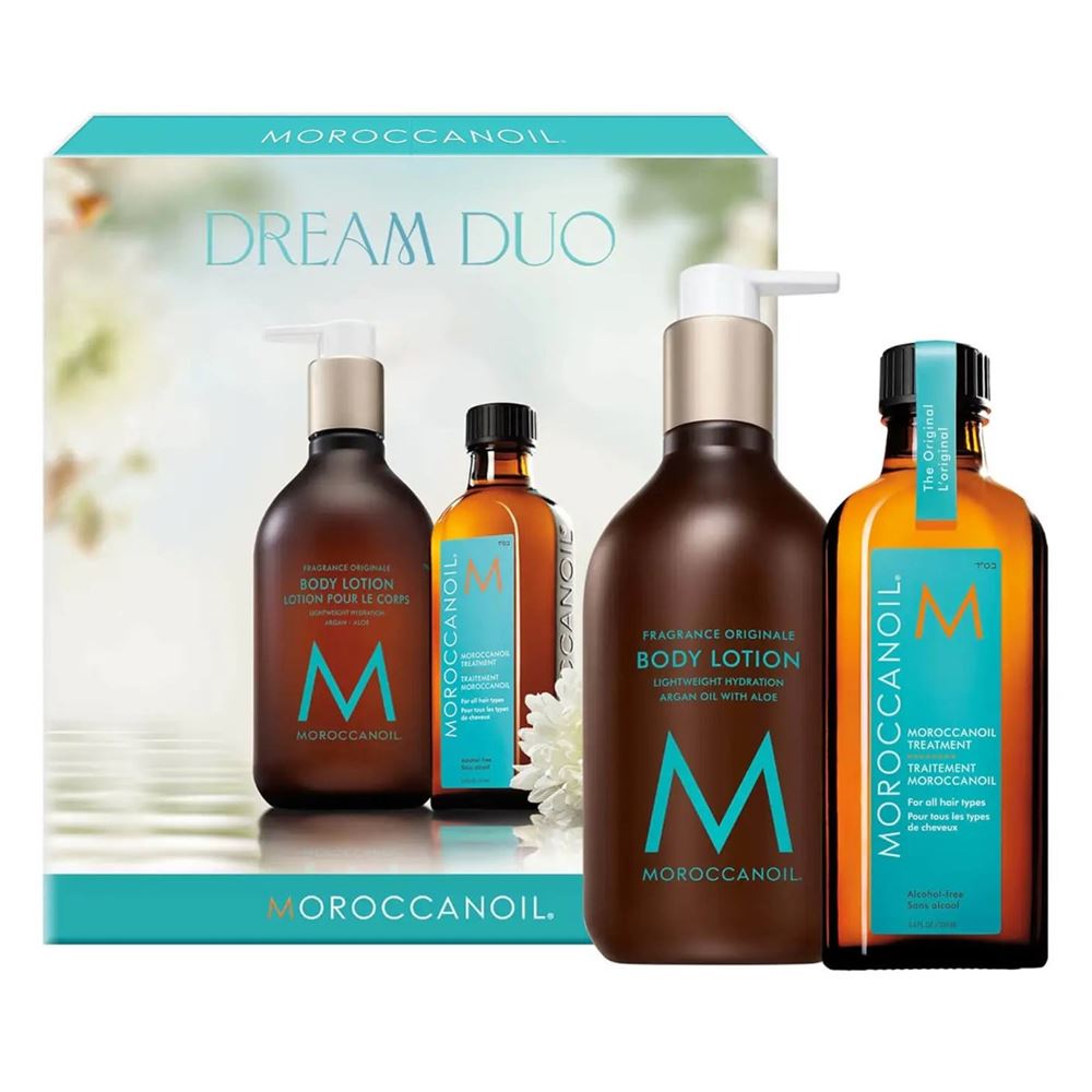 Moroccanoil Moisture Repair Набор Dream DUO Original Набор: восстанавливающее масло для всех типов волос, лосьон для тела