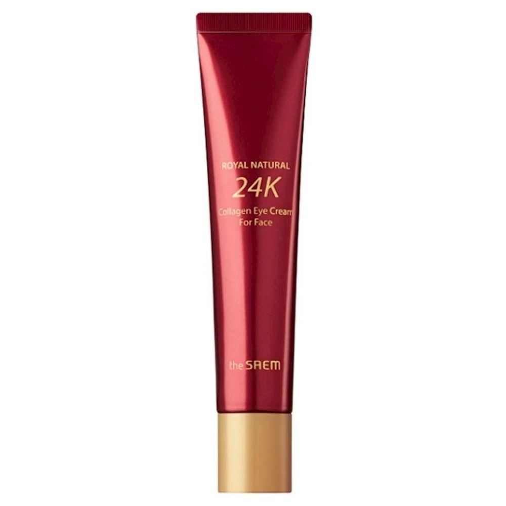 The Saem Face Care Royal Natural 24K Collagen Eye Cream For Face  Крем для кожи вокруг глаз с 24К золотом и коллагеном