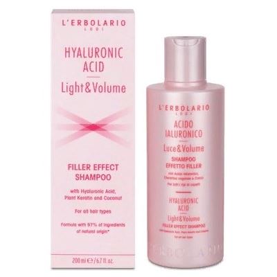 L`Erbolario Hair Care Hyaluronic Acid Light & Volume Filler Effect Shampoo Шампунь с гиалуроновой кислотой