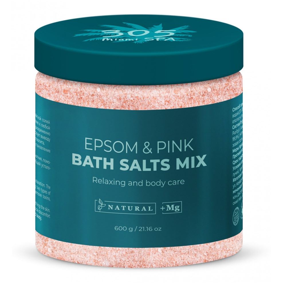 305 by Miami Stylists Body Epsom & Pink Bath Salts Mix  Микс магниевой английской и розовой гималайской солей