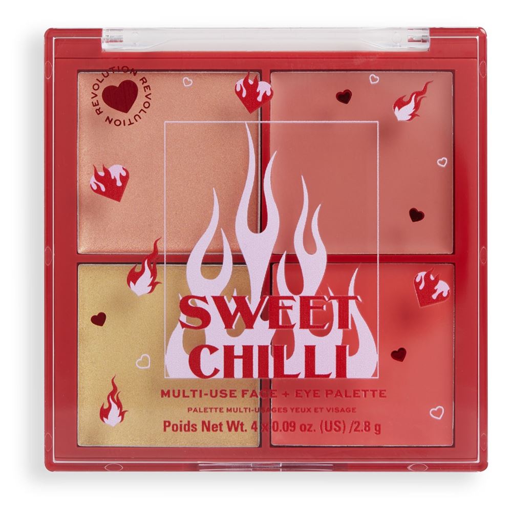 I Heart Revolution Make Up Sweet Chilli Multi-Use Face + Eye Palette Палетка кремовых румян 