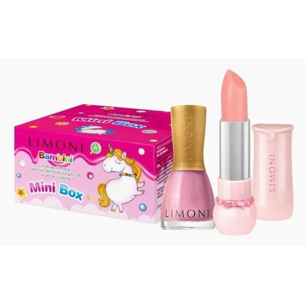 Limoni Gift Sets Набор 34 Bambini  Набор: лак 01, бальзам 02, бусы