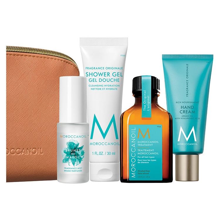 Moroccanoil Moisture Repair Набор Дорожный Body Дорожный набор Moroccanoil 2024 Body: масло для волос, мист для волос и тела, гель для душа, крем для рук, косметичка