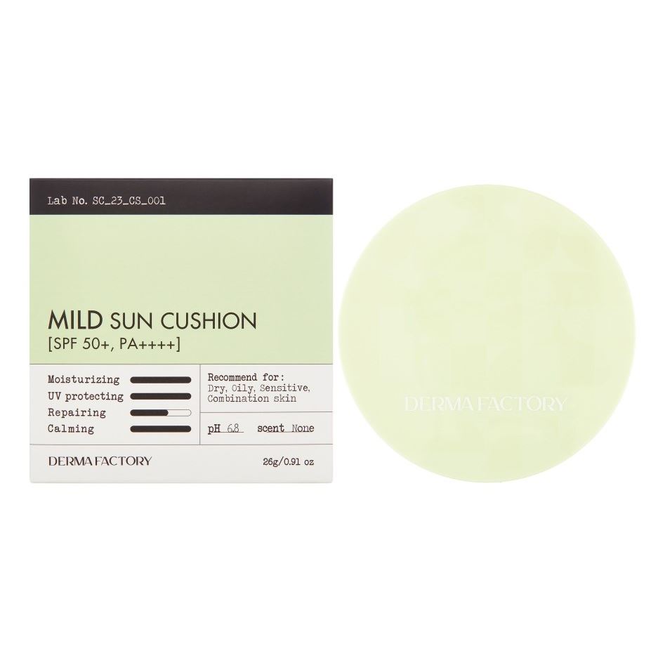 Derma Factory Sun Care Inorganic Mild Sun Cusion  Увлажняющий солнцезащитный кушон с охлаждающим эффектом