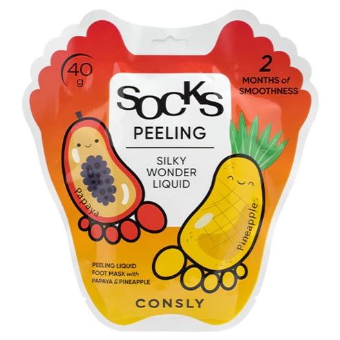 Consly Body Care Silky Wonder Liquid Socks Peeling  Носочки для ног отшелушивающие с экстрактами папайи и ананаса