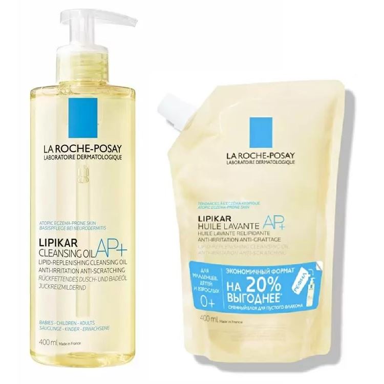 La Roche Posay Lipikar Набор Lipikar Cleansing Oil AP+ Набор Масло очищающее АП+, Масло очищающее АП+ (рефил)