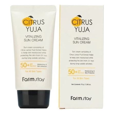 FarmStay Sun Care Citrus Yuja Vitalizing Sun Cream SPF50+ PA++++ Крем для лица солнцезащитный с экстрактом юдзу  