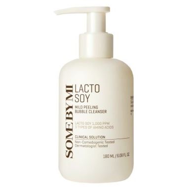 Some By Mi Faсe Care Lactosoy Mild Peeling Bubble Cleanser Мягкая очищающая пенка для умывания с лактобактериями и ферментом соевого молока 