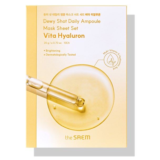 The Saem Face Care Набор Dewy Shot Daily Ampoule Mask Sheet Set Vita Hyaluron Набор масок на тканевой основе