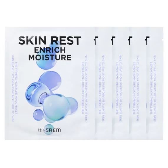 The Saem Face Care Набор Skin Rest Enrich Moisture Mask Sheet Набор масок на тканевой основе 5 шт