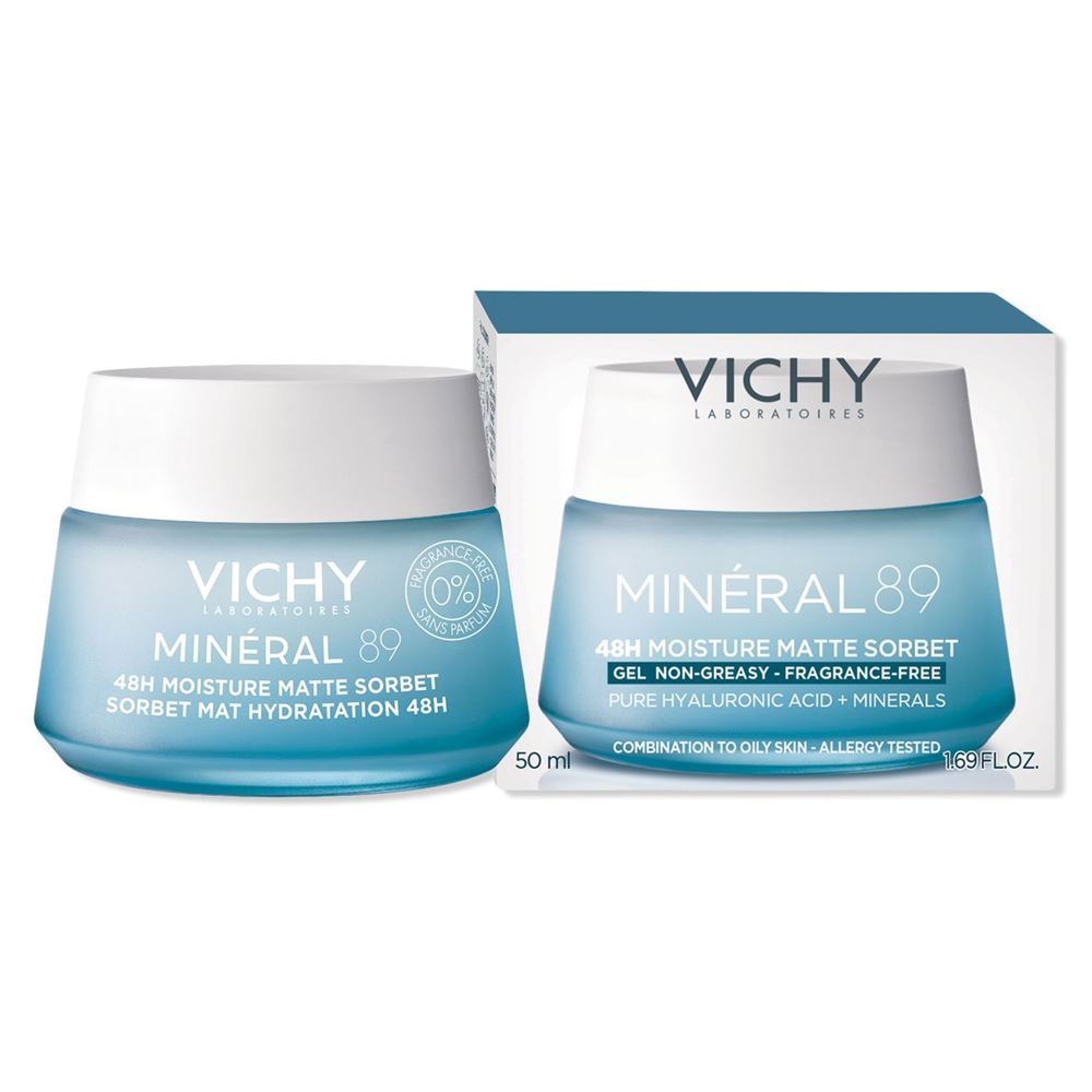 VICHY Purete Thermal Mineral 89 Матирующий гель-сорбет для лица Матирующий гель-сорбет для лица с увлажнением 48 ч