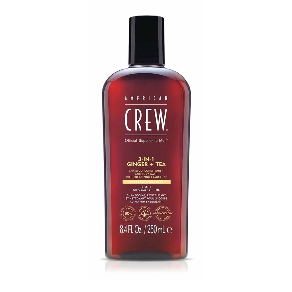 American Crew Hair and Body Care Ginger + Tea 3-in-1 Шампунь, кондиционер и гель для душа 3 в 1 Имбирь и зеленый чай