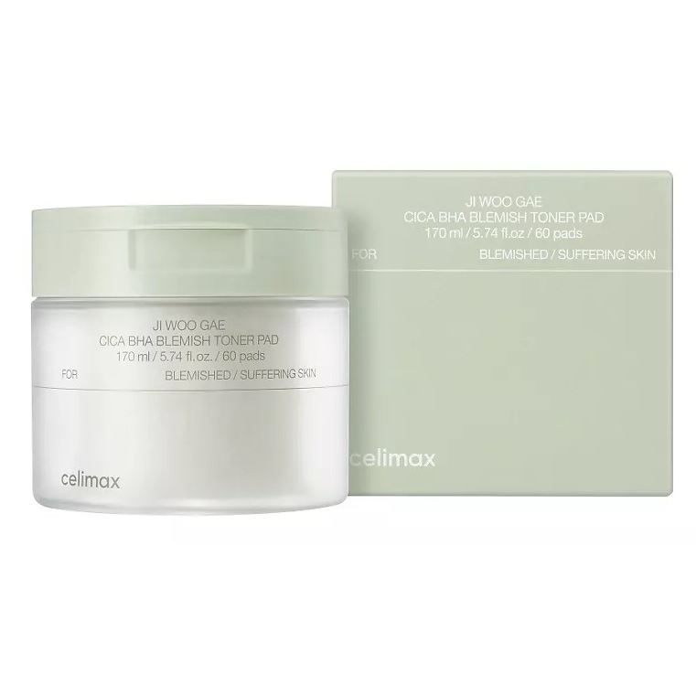 Celimax Ji Woo Gae Ji Woo Gae Cica BHA Blemish Toner Pad Пилинг-пэды от воспалений для проблемной кожи 