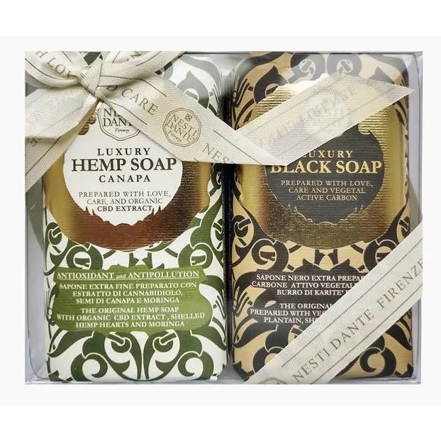 Nesti Dante Soap Luxury Black & Hemp Soap Набор: роскошное черное,конопляное мыло