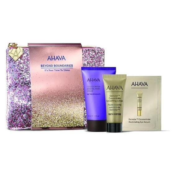 Ahava Gift Sets Набор Ahava Holiday Collection It’s Your Time to Shine Набор 2024 : крем для рук, лосьон для лица, концентрат