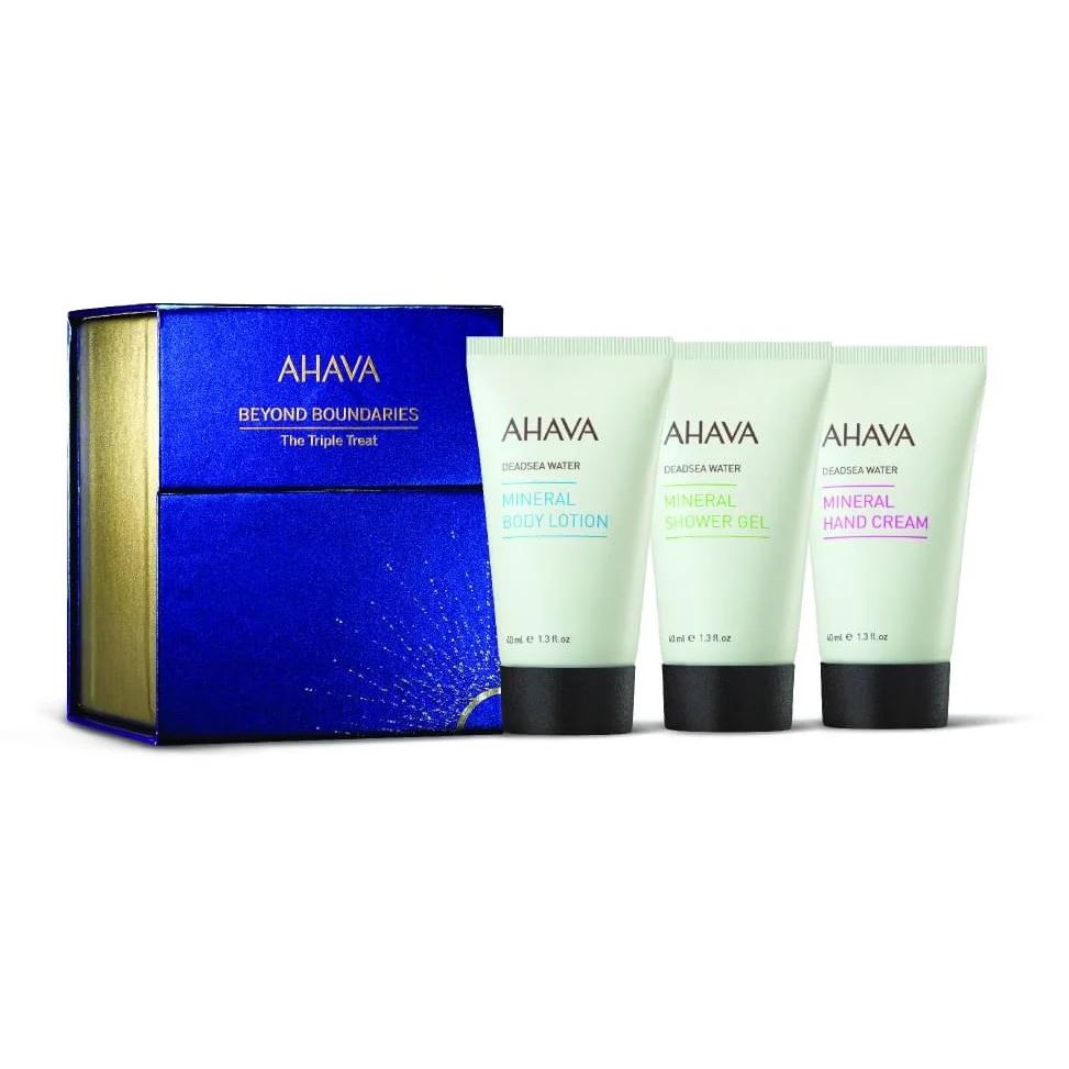 Ahava Gift Sets Набор Ahava Holiday Collection The Triple Treat Набор 2024: крем для тела, крем для рук, гель для душа, концентра для глаз