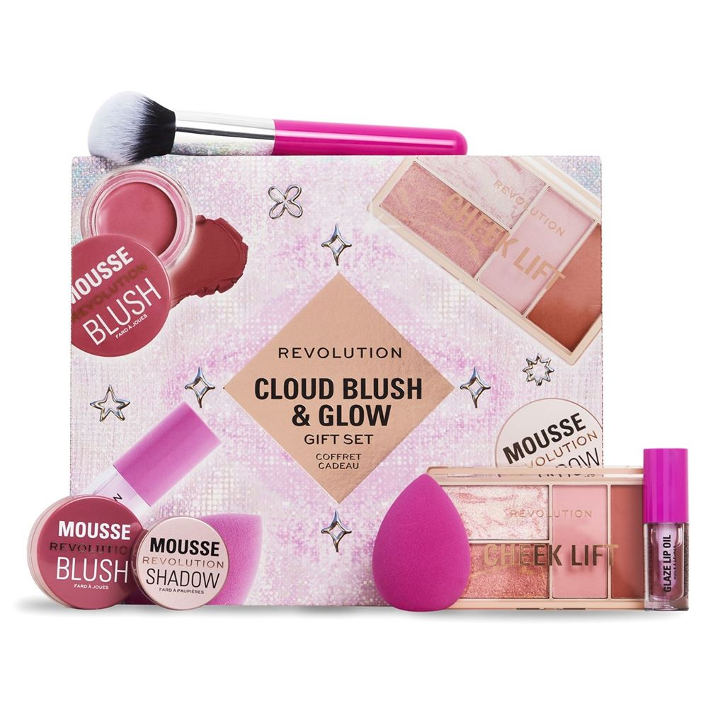 Revolution Makeup Make Up Cloud Blush and Glow Highlight Gift Set Подарочный набор для макияжа