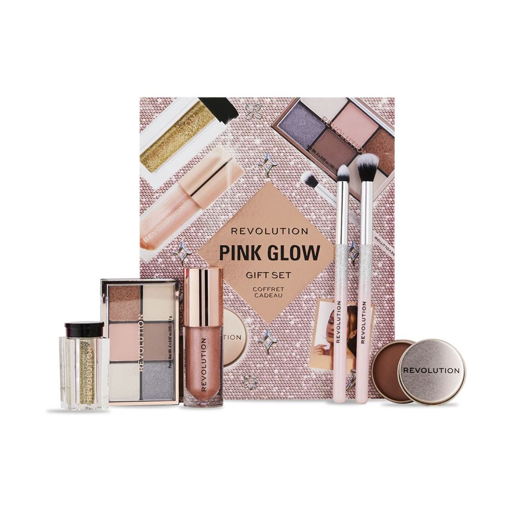 Revolution Makeup Make Up Pink Glow Get The Look Gift Set Подарочный набор для макияжа 