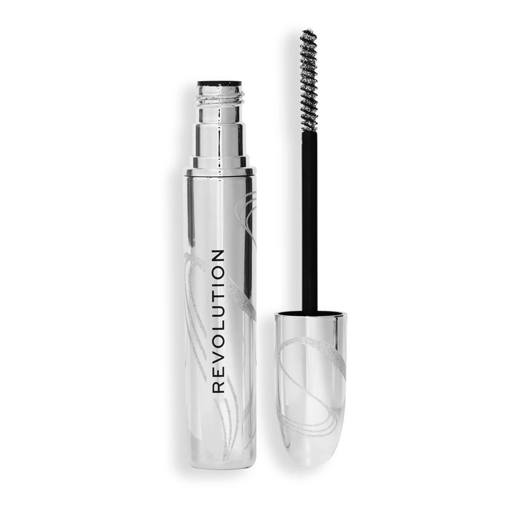 Revolution Makeup Make Up Metallic Muse Silver Gglitter Top Coat Mascara Верхнее покрытие для ресниц 