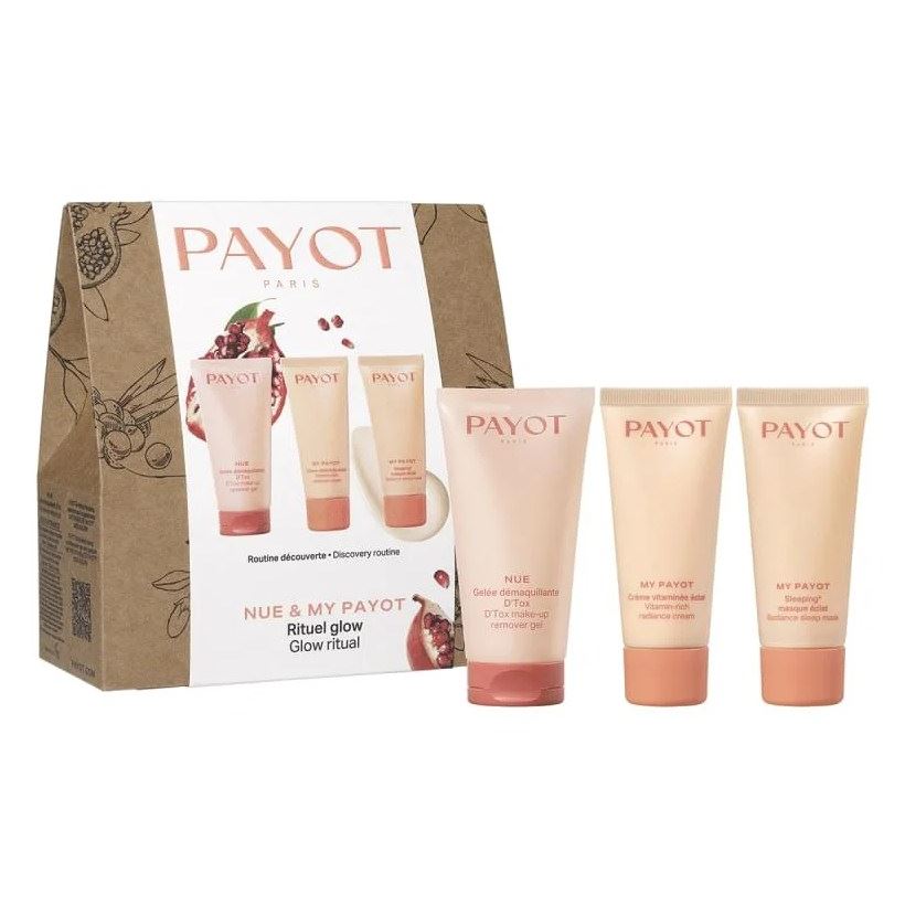 Payot Les Demaquillantes Holiday Collection Nue & My Payot Rituel Glow Набор: кремя для лица, маска ночная, детокс-гель