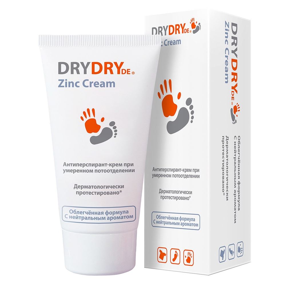 Dry Dry Antiperspirant Dry Dry de Zinc Cream антиперспирант-крем при умеренном потоотделении